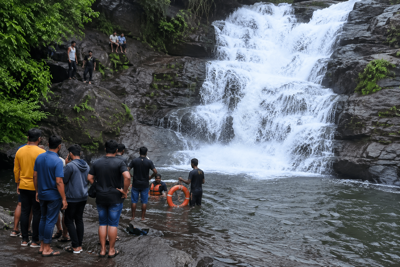 Tragic End at Goa's Delta Waterfall: Belagavi Youth Drowns During Monsoon Outing; Body Recovered After Extensive Search.