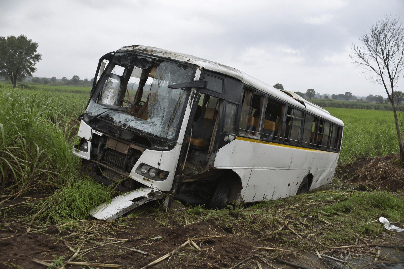 Tragic Accident in Sangli: Bus Axle Breaks, Driver and Conductor Die; 25 Passengers Rescued