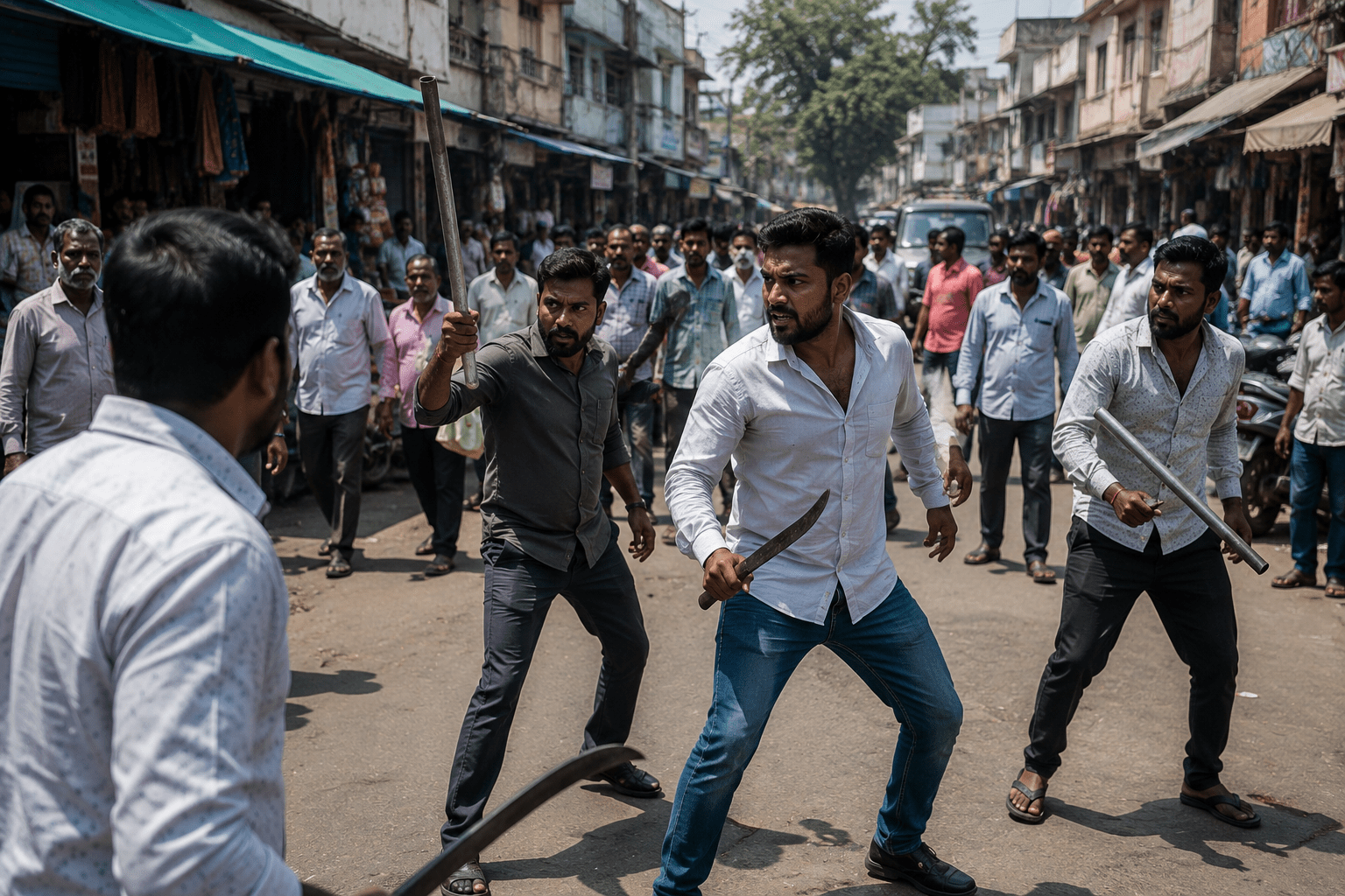 Terror in Junnar: Miscreants Brandish Scythes in Broad Daylight