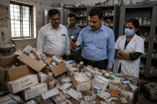 Expired Medicines Discovered at Mudgad Primary Health Centre.
