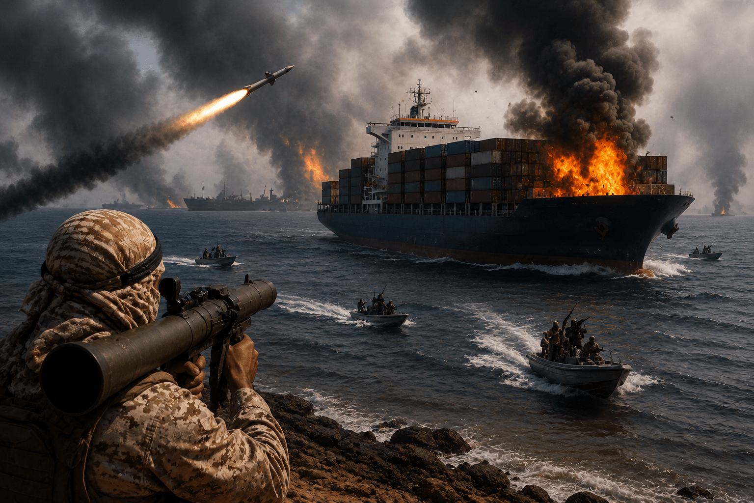 Red Sea Crisis Escalates: Iran-Backed Houthi Rebels Announce 'Total Blockade' on Israeli Ships, Threatening Global Oil Trade Routes