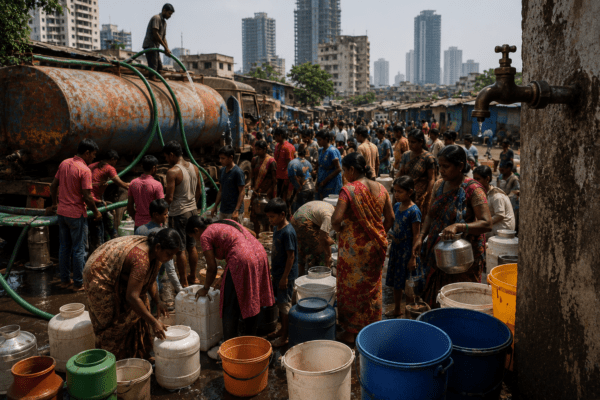 Mumbai Double Whammy: 10% Water Cut Combined with Indefinite Water Tanker Strike Leaves Mumbaikars Staring at Severe Water Crisis  