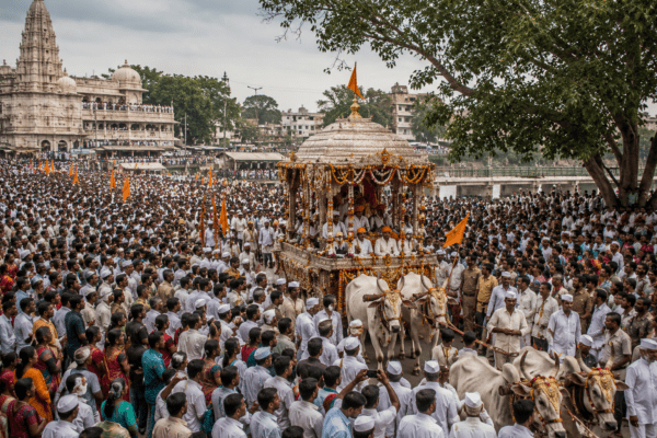 Alandi Palkhi Controversy: Dispute Errupts Over Selection of Bullock Pair for Sant Dnyaneshwar Maharaj Chariot as Ranawade Family Awaits Official Letter!