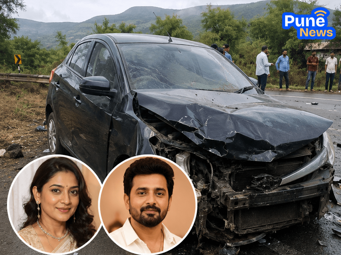 Marathi Actress Pooja Sawant and Actor Rishi Manohar Safe After Car Accident in Satara