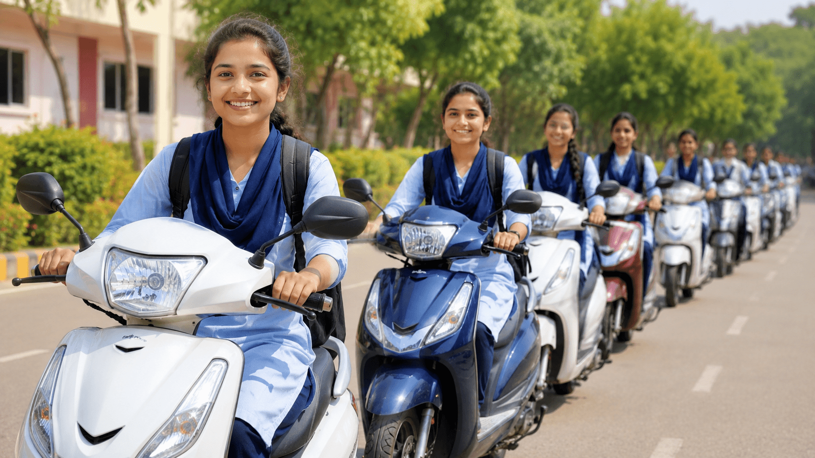 Yogi Government to Provide Free Scooties to 50,000 Meritorious Girls Under 'Rani Lakshmibai Yojana'