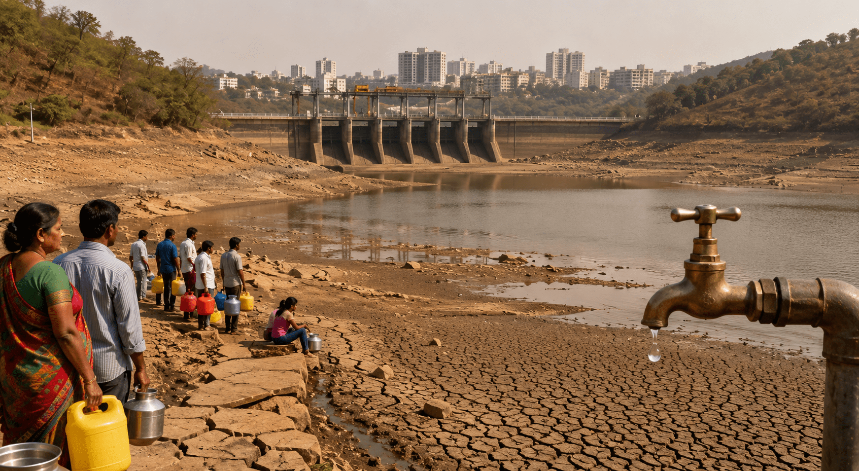 Pune Water Crisis: Alternate Day Water Supply Starts from Monday as Dam Levels Deplete; PMC Issues Strict Guidelines