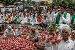 Massive Road Blockade in Manchar; Farmers Demand Rs 25/kg Market Rate!