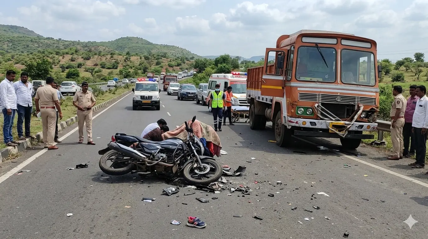 Father and 3-Year-Old Daughter Die in Horrific Truck Collision on Nagar-Kalyan Highway.
