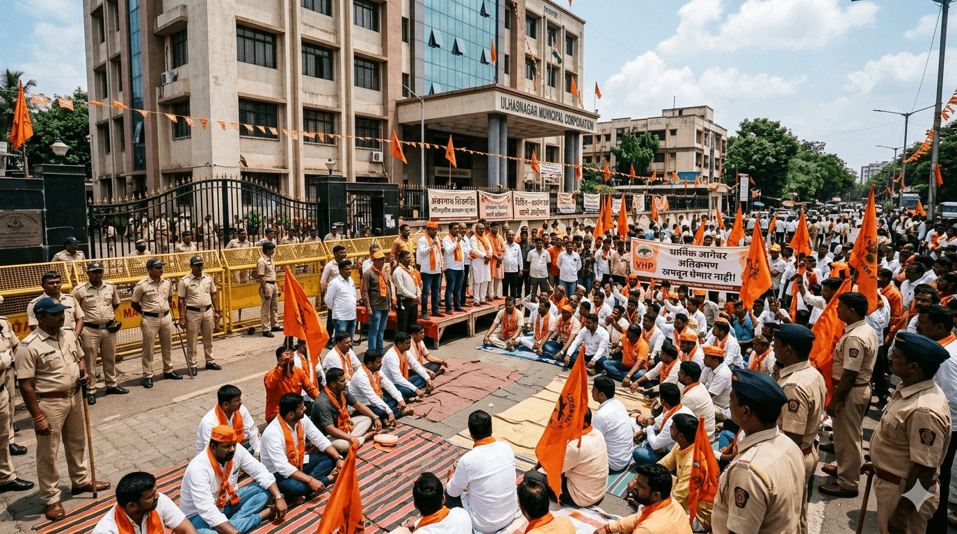 Ambernath Shiva Temple Land Dispute: Bajrang Dal and VHP Warn of Indefinite Protest Against Municipal Reservation.