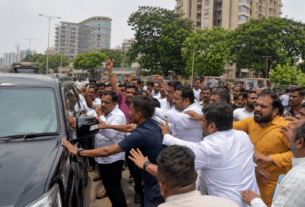 Political Battleground Navi Mumbai: Shinde-Sena Workers Confront Ganesh Naik's Convoy, Escalating Tensions Within the Alliance!