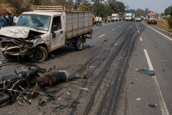 Speeding Pickup Kills Youth After Dragging Him 50 Feet on Kalyan-Ahilyanagar Road!
