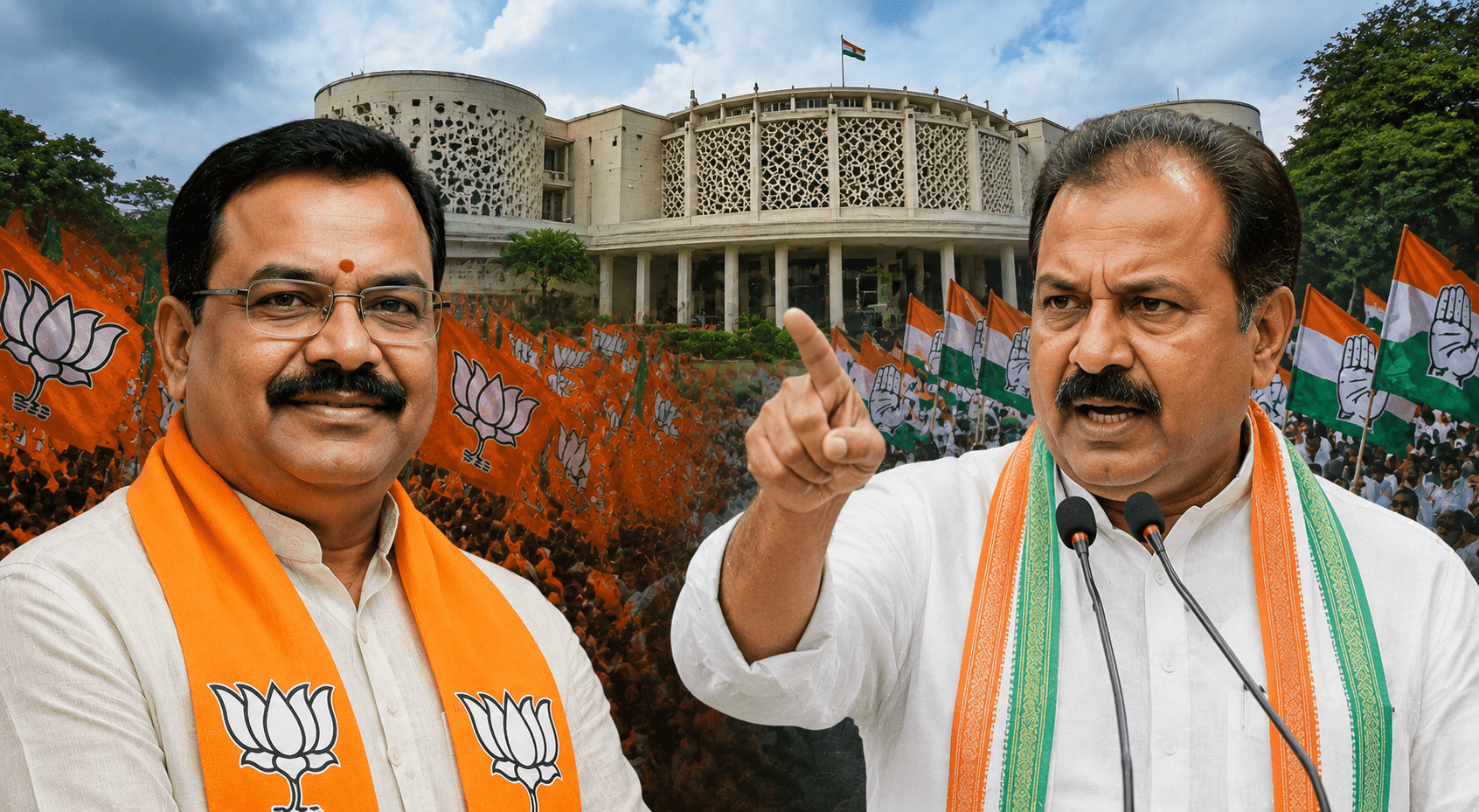 Political Heat in Chandrapur: BJP’s Arun Lakhani Files Nomination;
