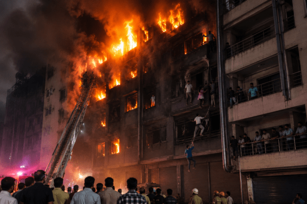 Delhi Hotel Fire Tragedy: 21 Dead, Guests Jump from Upper Floors to Escape Flames!
