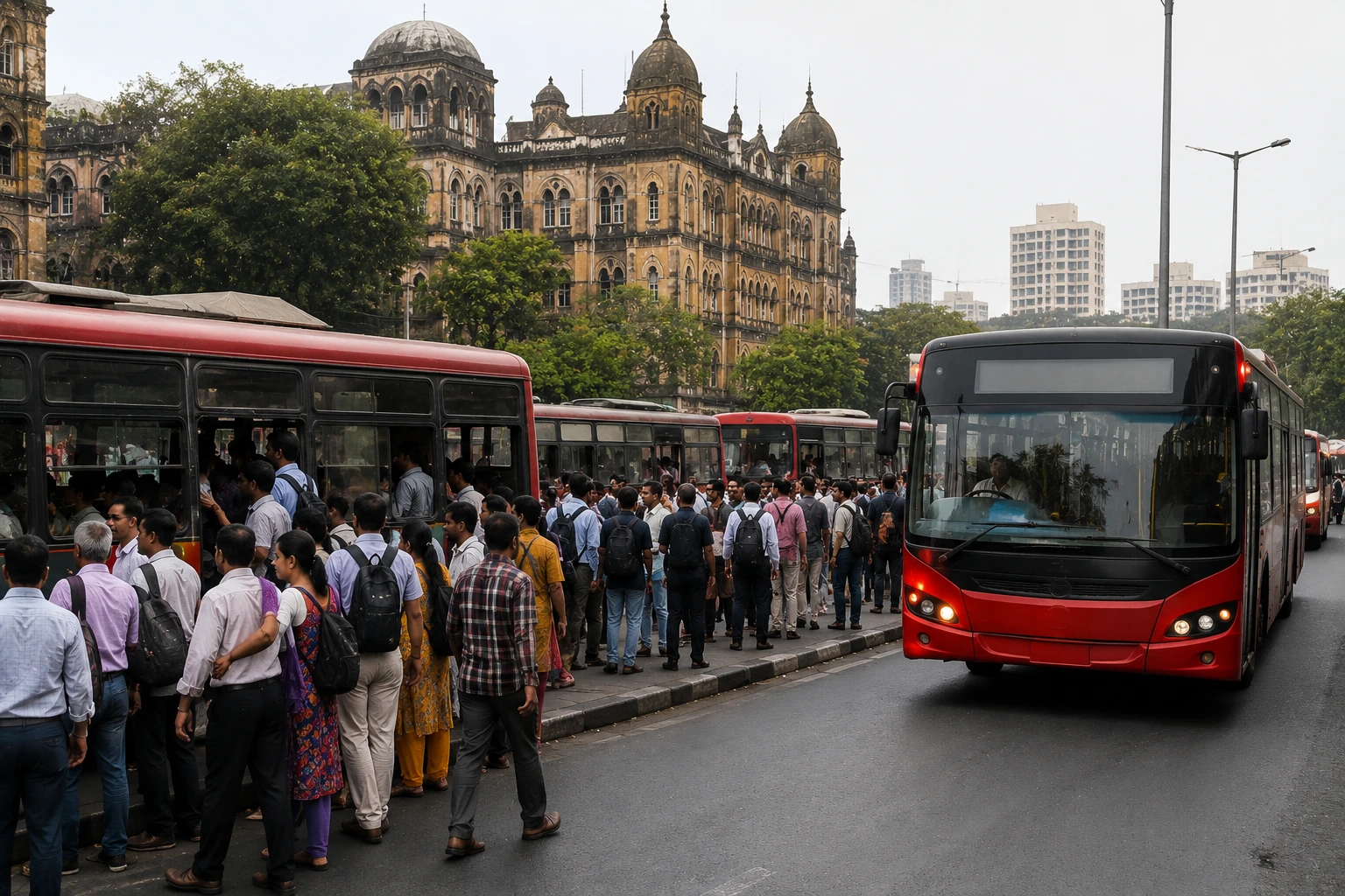 Mumbai BEST Bus Strike Enters Day 3
