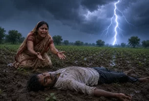 Young Farmer Struck by Lightning While Working in Field with Mother.