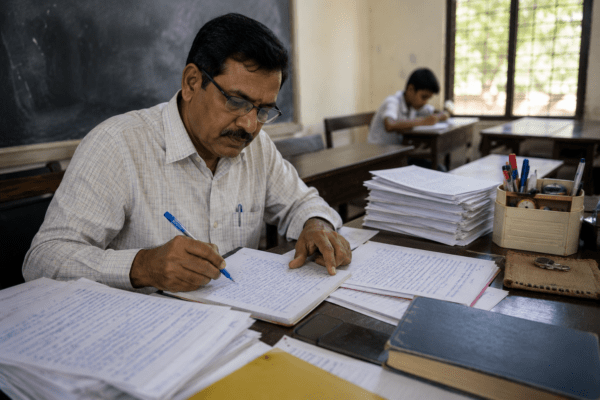 Headmaster Caught Writing Student’s Supplementary Answer Sheet in Sindhudurg!
