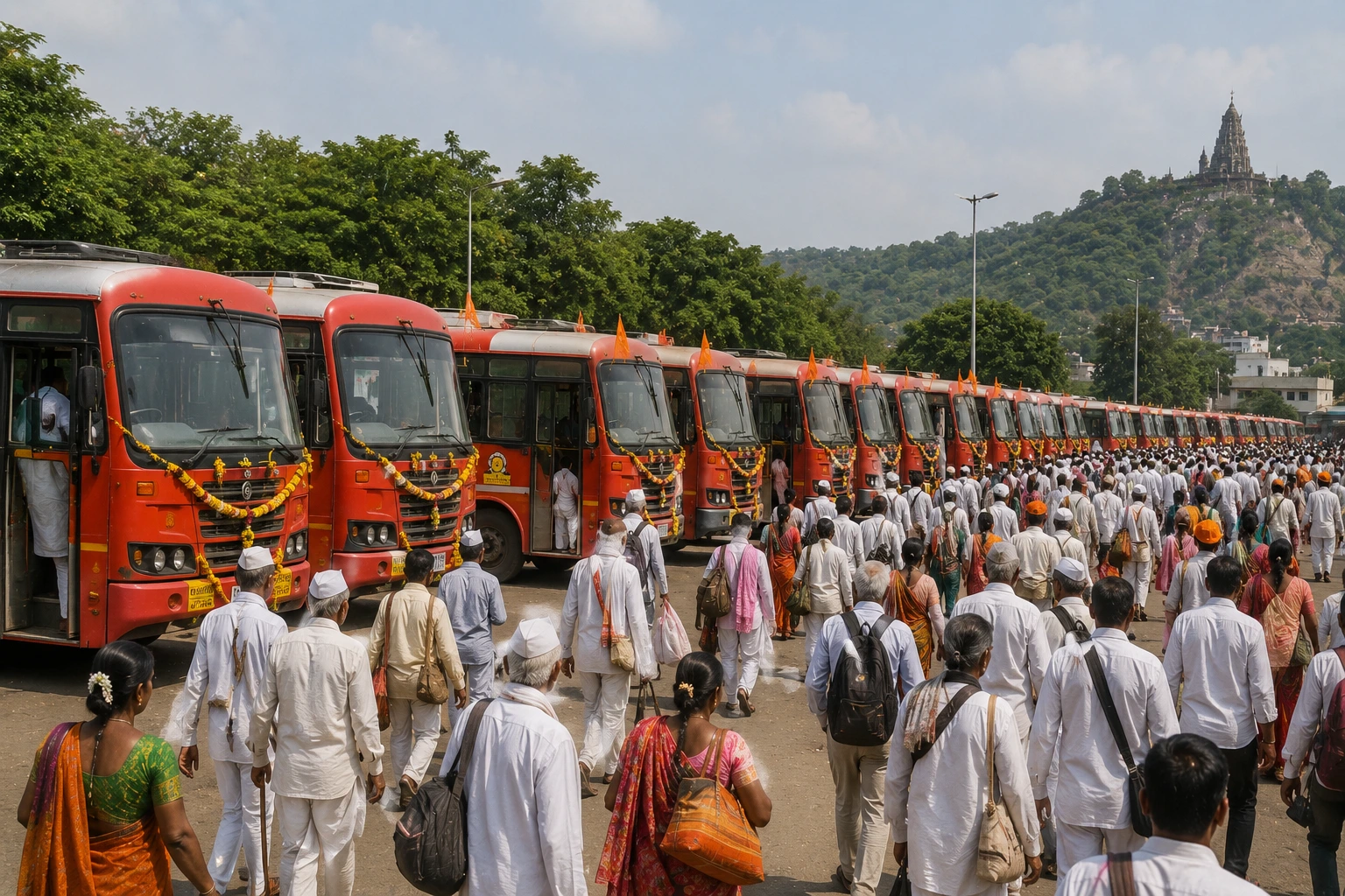 MSRTC Deploys 5,500 Special Buses for Pandharpur Pilgrims