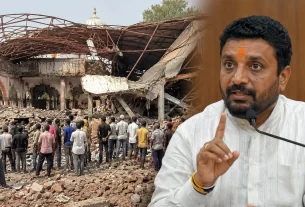 Trustees Blame Rajasthani Contractor After Mandap Collapse Claims 5 Lives; Amol Mitkari Demands High-Level Probe.