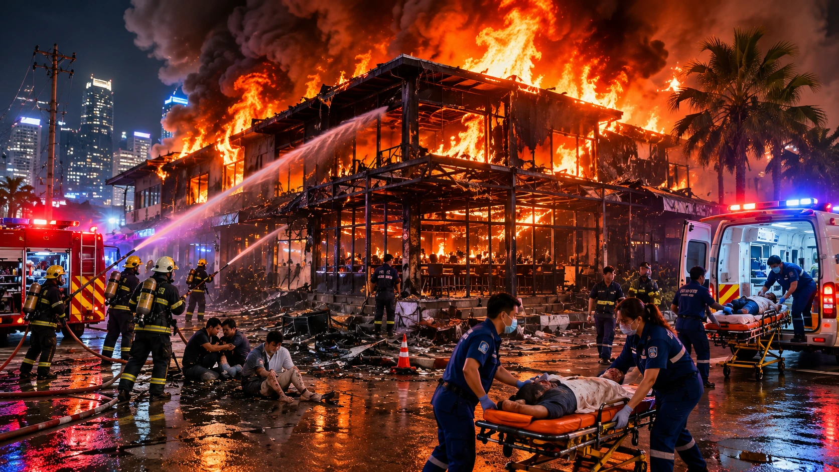 27 Dead, 63 Injured in Massive Pub Fire.