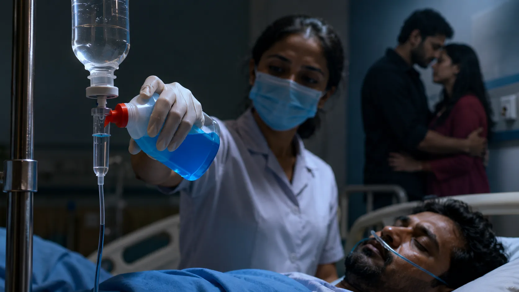 Nurse wife injects toilet cleaner in husband's saline