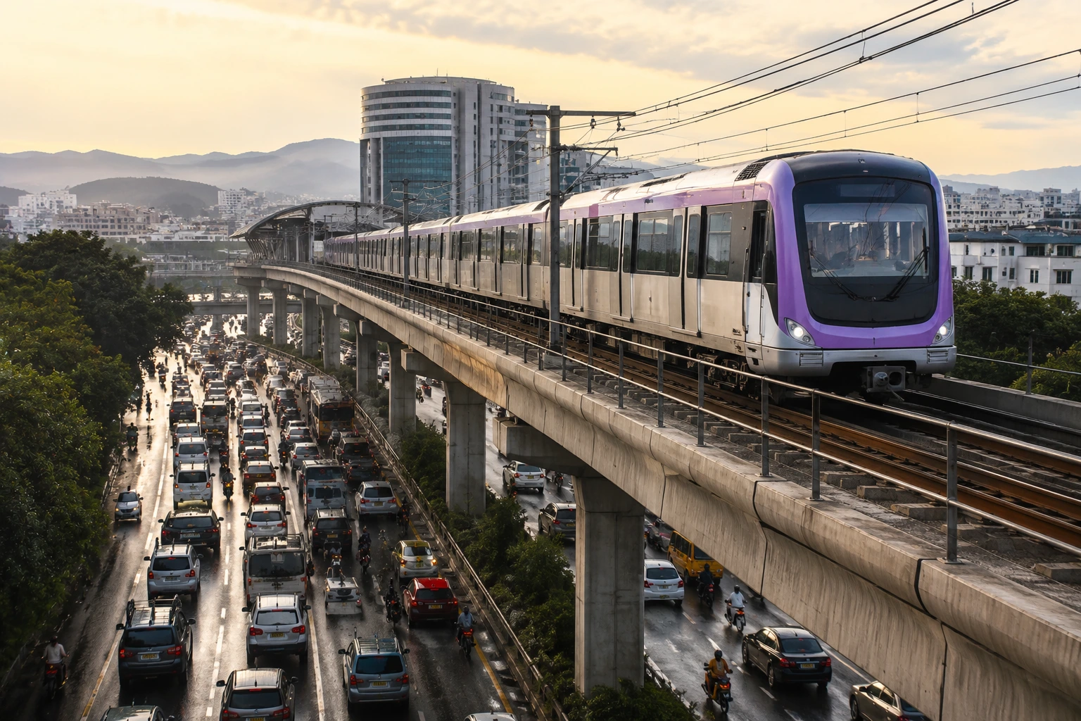 Kalyani Nagar to Pune Airport Metro Route