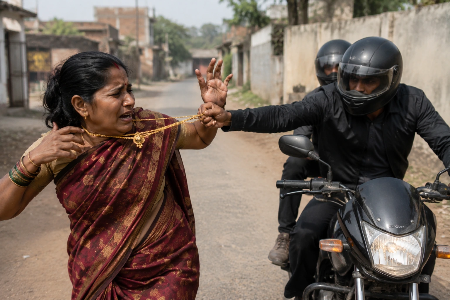 Former Woman Sarpanch Targeted in Brutal Gold Chain