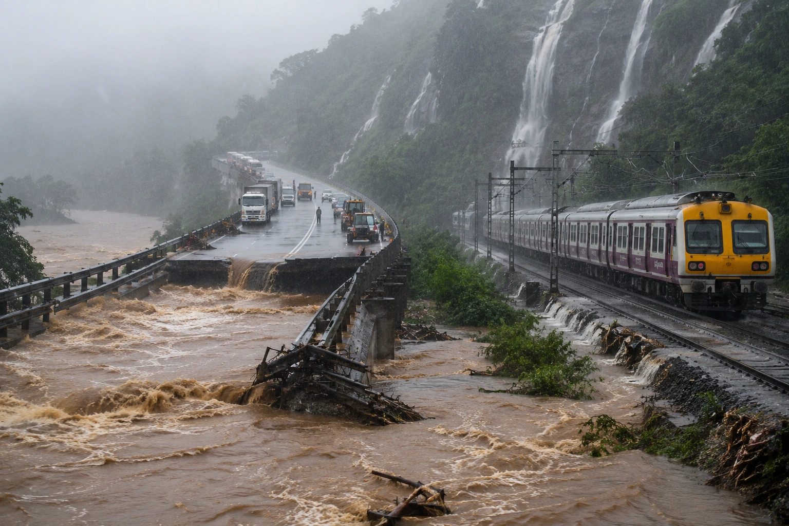 Mumbai-Pune Expressway and Railway Services Halted!