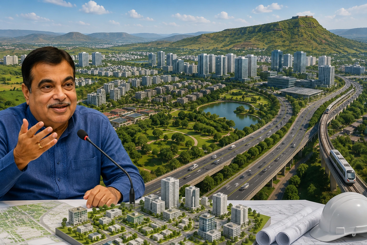 Nitin Gadkari Proposes 'New Pune' in Purandar to Decongest the City