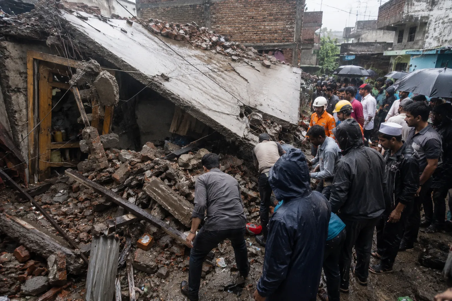 Grandmother and Grandson Killed After House Slab Collapses