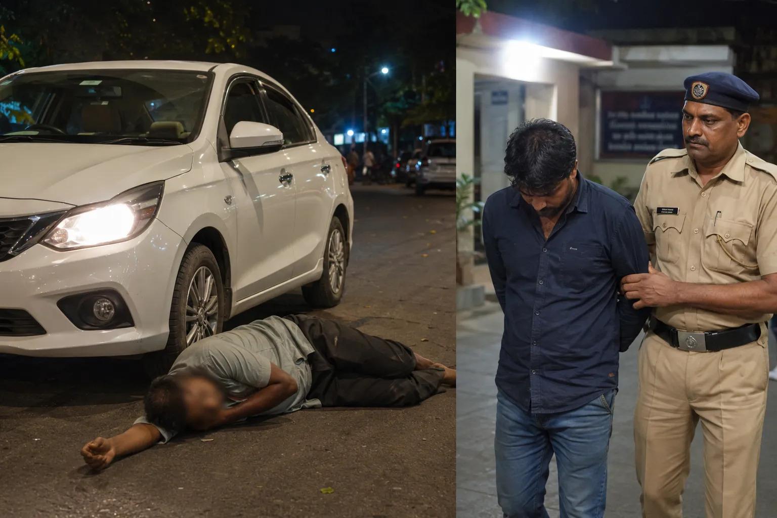 Shocking Pune Incident! Driver Runs Over Sleeping Man