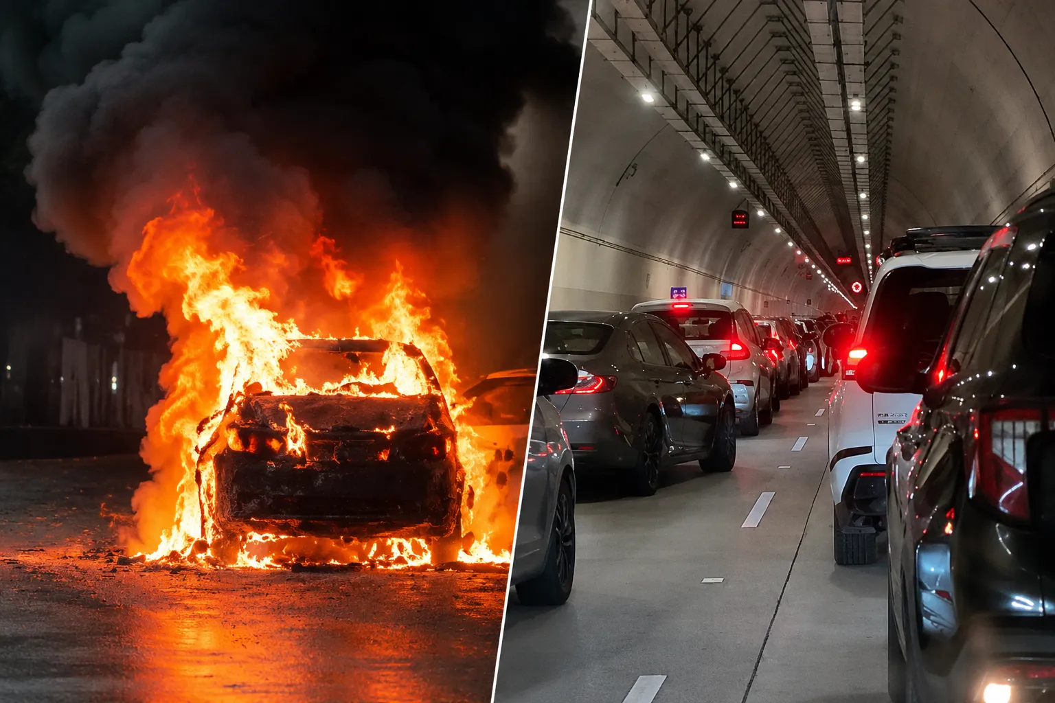 Mumbai Coastal Road Chaos: Car Catches Fire Inside Tunnel