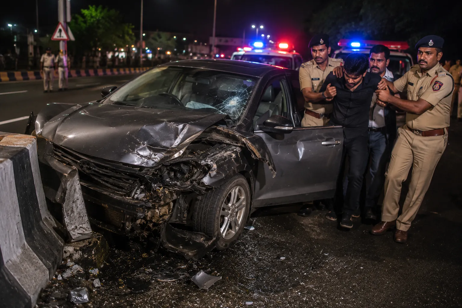 Nagpur Chase Ends in Crash: Externed Accused Rams Car