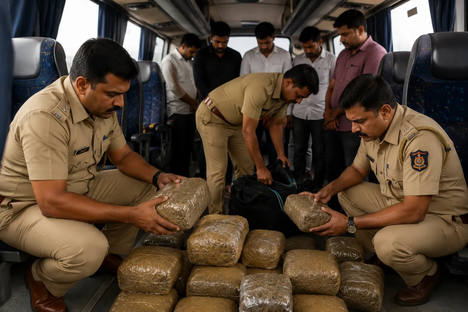Drug Bust on Wheels: 12 Kg of Ganja Seized from Hyderabad–Sangli Bus