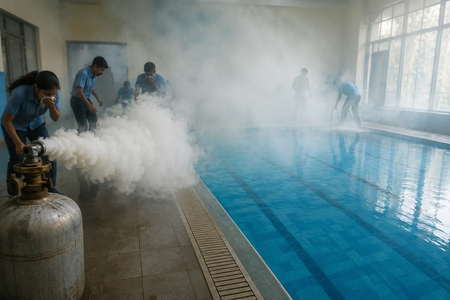 Chlorine Leak Sparks Panic: Four Fall Ill at School Swimming Pool in Satara