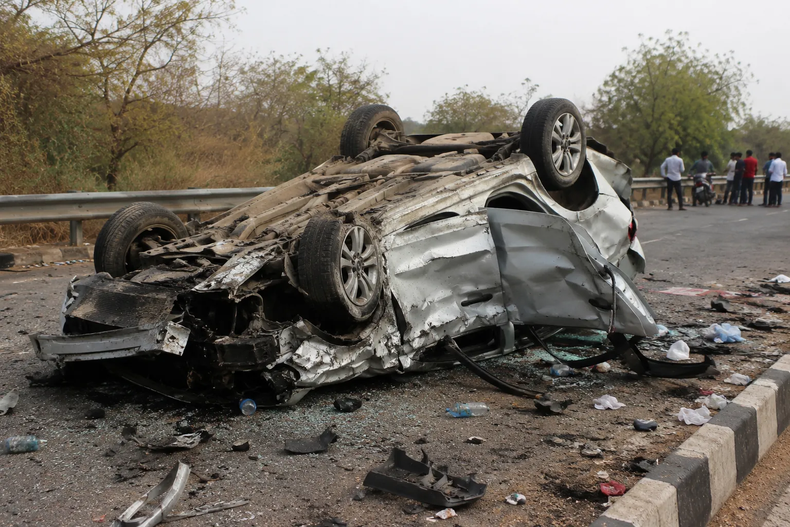 Three Killed, Three Critically Injured as Car Overturns Multiple Times in Jalgaon