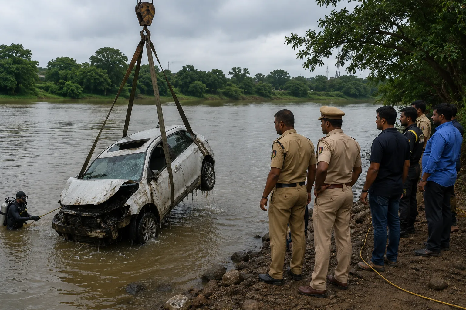 Nanded Teacher Tragedy: Postmortem Report Reveals Children Were Killed Before Car Plunged into Godavari River