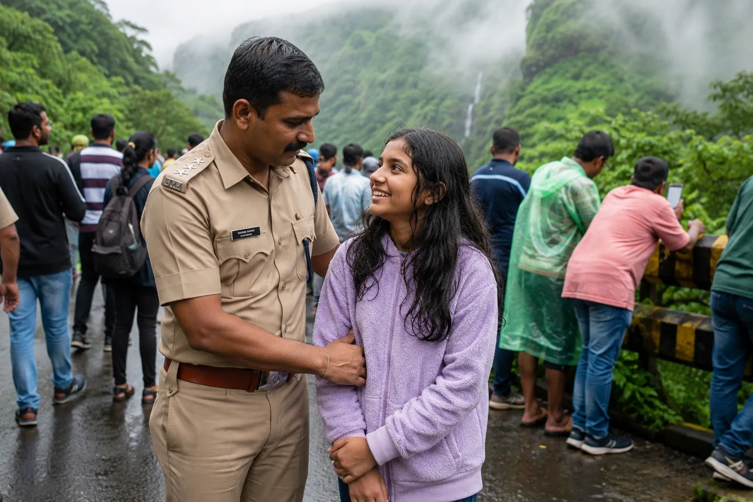Quick-Thinking Police Rescue 15-Year-Old Girl Lost Amidst Crowds at Amboli Ghat