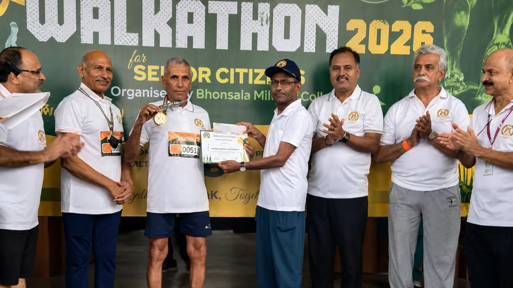 72-Year-Old Runner Harishchandra Thorat Wins Gold at Nashik Bhonsala Walkathon, Bags 171st Medal in 12 Years"