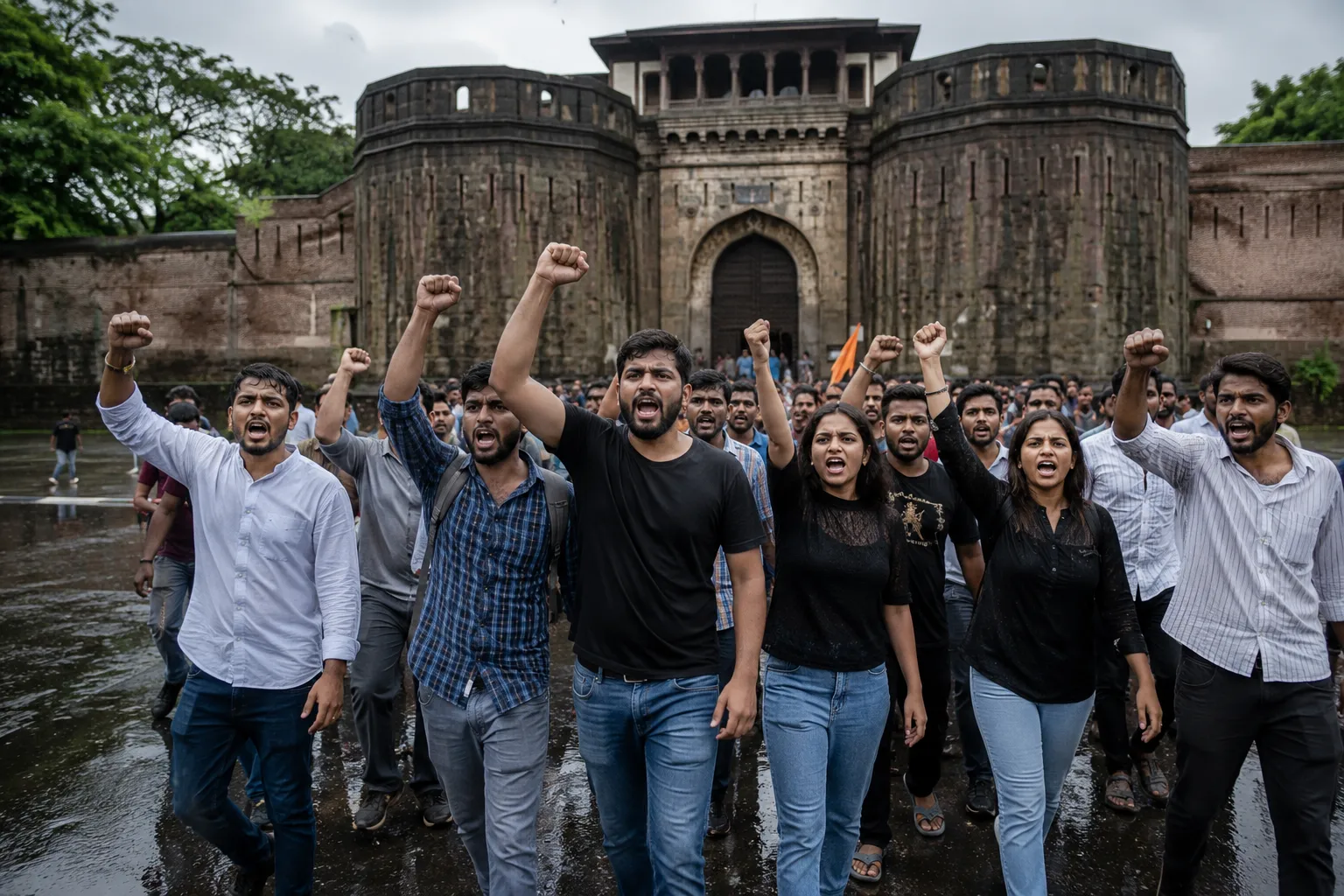 Cockroach Janata Party Holds Massive March in Pune Demanding Dharmendra Pradhan's Resignation Over Delhi Student Protests; Police Issue Traffic Advisories