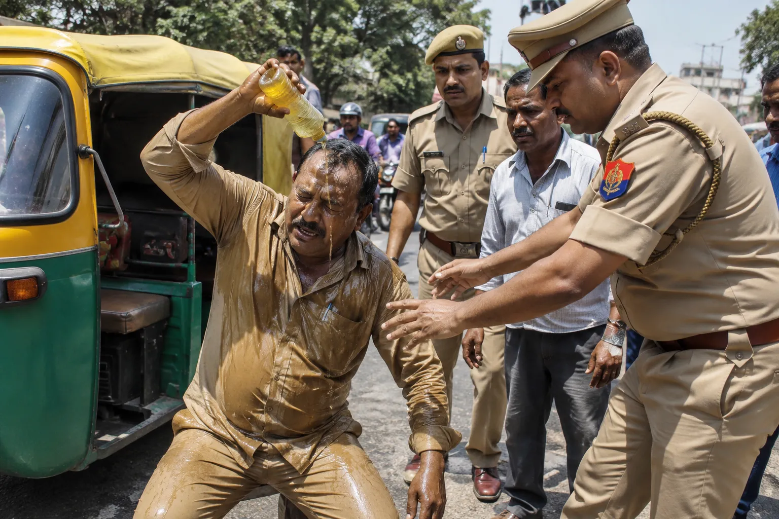 High-Voltage Drama in Uttar Pradesh: Enraged Auto Driver Tears Up Fine Receipt