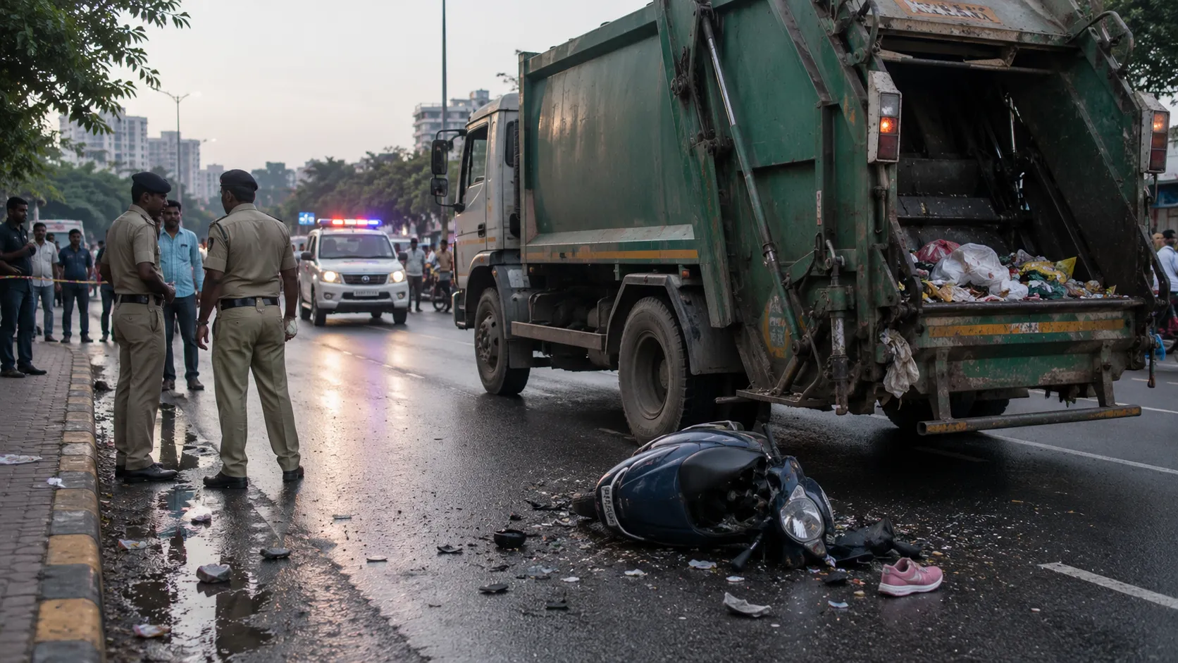 Tragic End: Young Girl Passes Away After a Month of Treatment Following Collision with NMMC Garbage Truck in Navi Mumbai