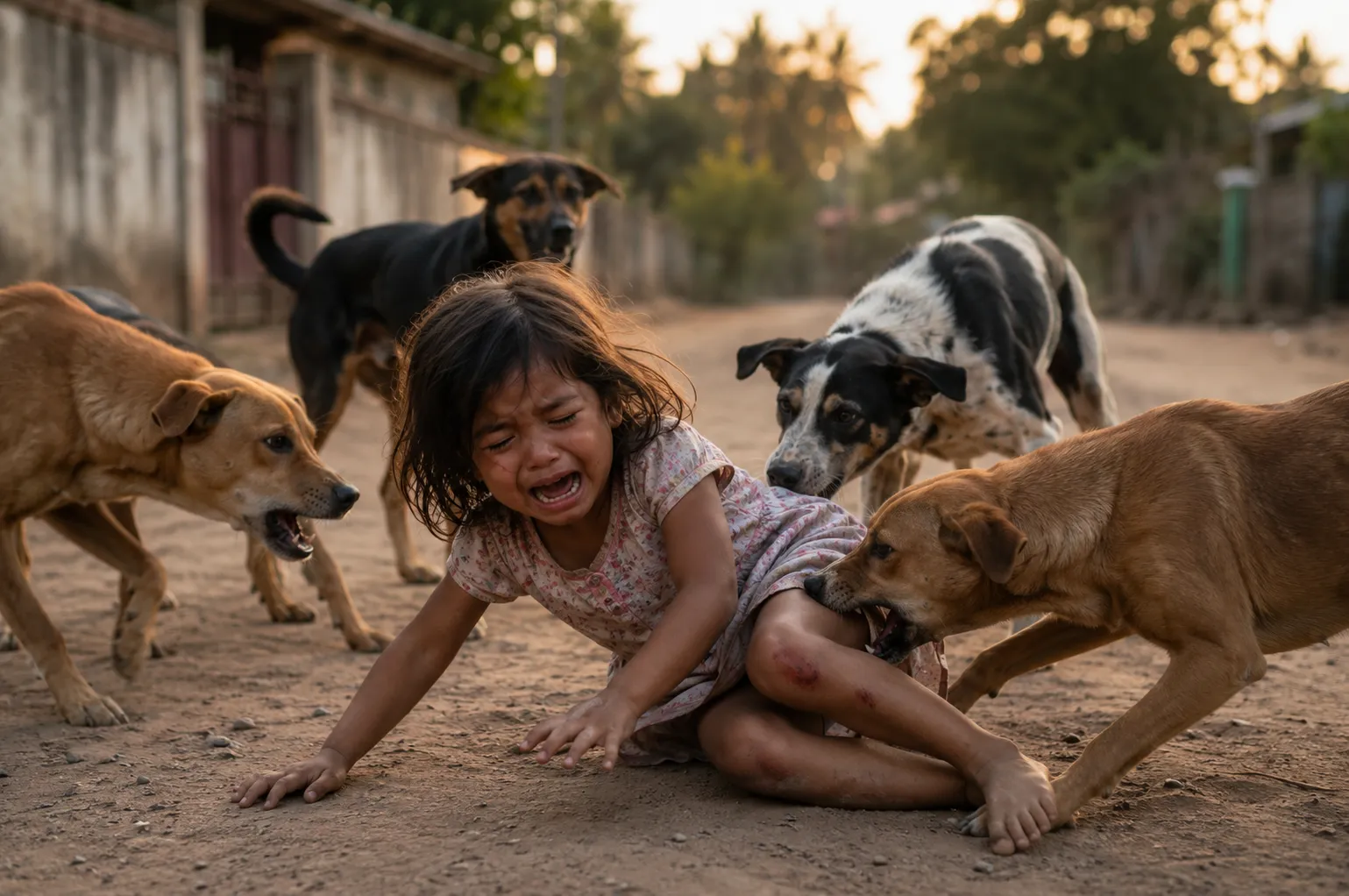 Tragic Stray Dog Attack in Lanja: 4-Year-Old Girl Critically Injured