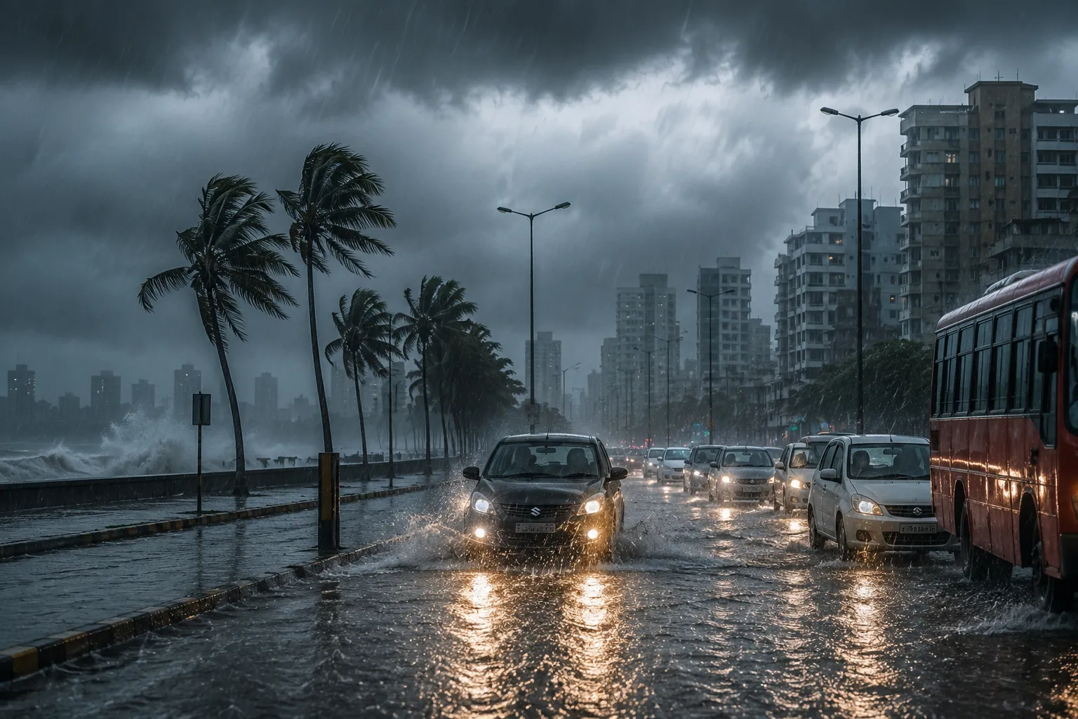 Monsoon Fury: Heavy Rain Alerts Across India; Red and Orange Alerts Issued for Mumbai, Delhi, and Konkan Regions
