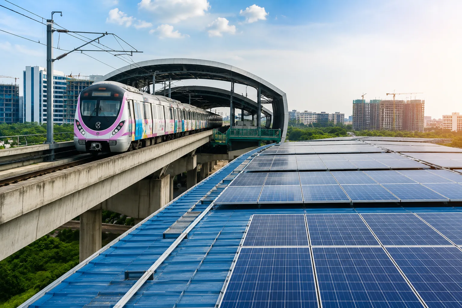 Pune: Solar Power Projects Completed at 9 Stations and Depot