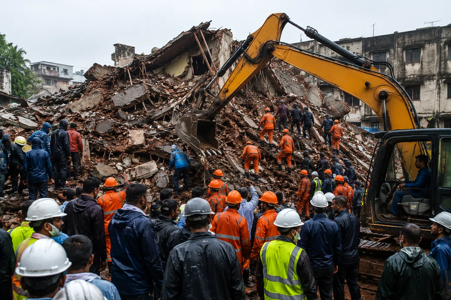 Mumbai Tragedy: Chawl Collapses During Evacuation in Mankhurd