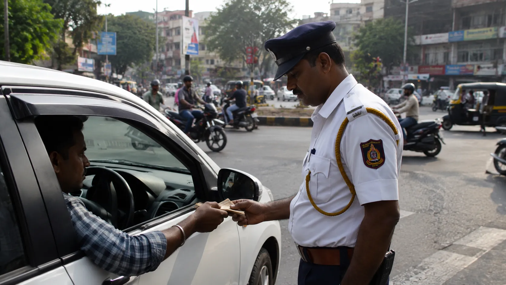 Viral Video Sparks Outrage: Chhatrapati Sambhajinagar Traffic Police Under Investigation for Alleged Bribery