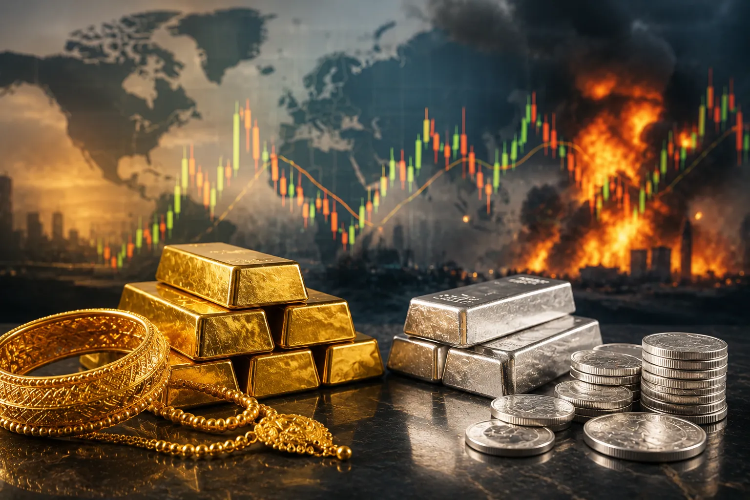 Gold & Silver Prices Shift Amid Middle East Tensions