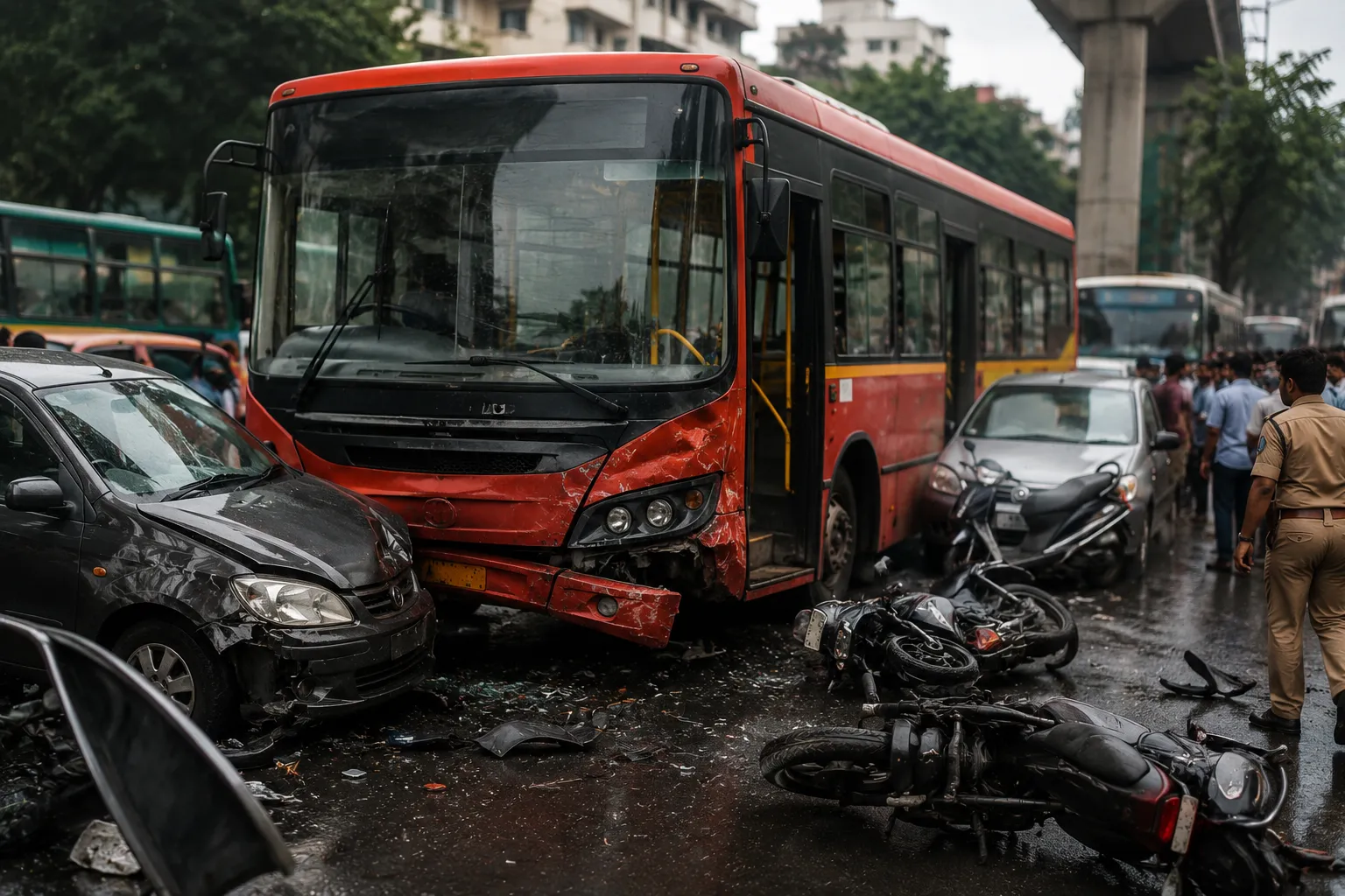 Mumbai: Speeding BEST Bus Goes on Collision Spree in Bhandup