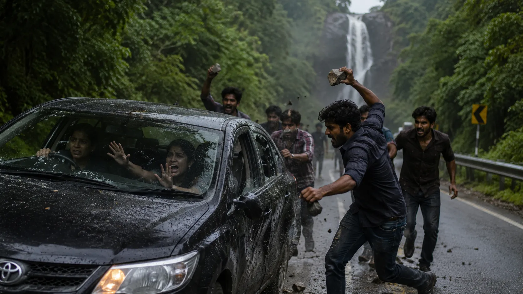 Shocking Crime in Nashik: Tourist Family Attacked and Molested by Goons at Bhavali Waterfall