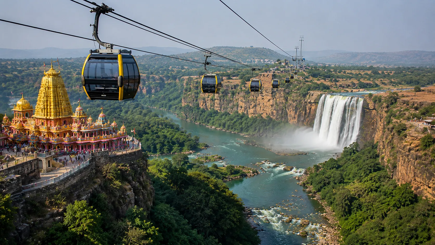 Karnataka Tourism Boost: Government Fast-Tracks 13 Major Ropeway Projects Including Saundatti and Gokak Falls
